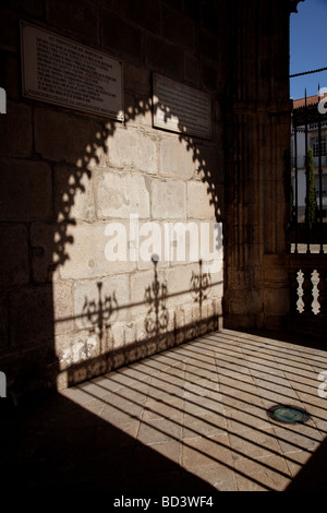 Braga Kathedrale Portal, Ort der ältesten aller Kathedralen in Portugal und eine Haupt-Gottesdienst. Stockfoto