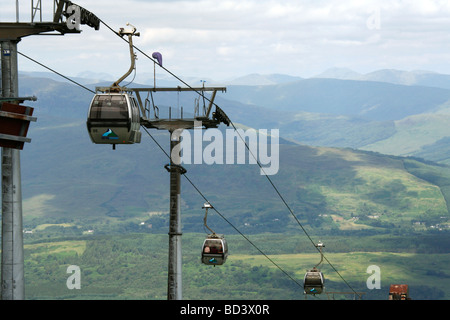 Gondel auf Nevis Range, Fort William, Schottland Stockfoto