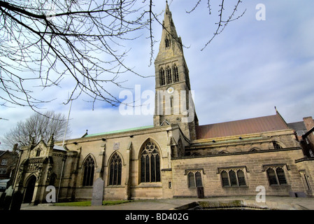 Leicester Kathedrale Stockfoto