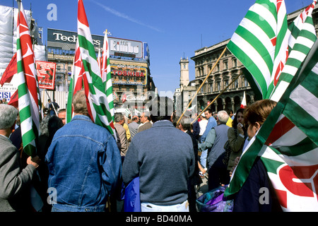 Mailand politische Demonstration 1992 Stockfoto