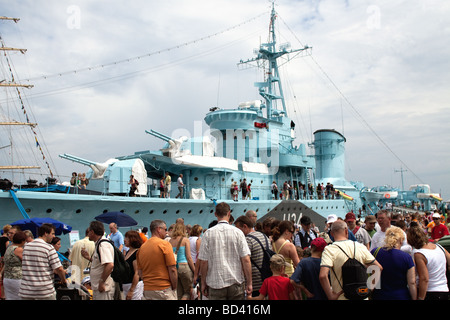 Zuschauern Großsegler Cutty Sark Gdynia, Polen 05.07.2009 Stockfoto