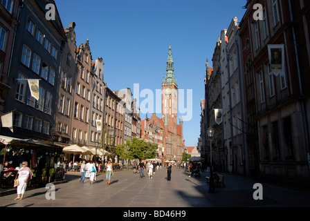 Die alte Stadt Danzig originalgetreu wieder aufgebaut, nachdem es im zweiten Weltkrieg Polen fast vollständig zerstört wurde Stockfoto