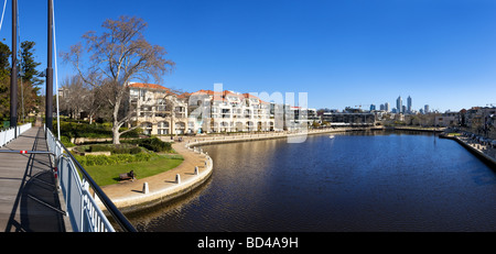 Claisebrook Cove Sanierung in wohlhabenden East Perth. Perth, Westaustralien. Stockfoto