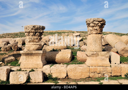 Tempel des Zeus in Jerash Jordanien Stockfoto