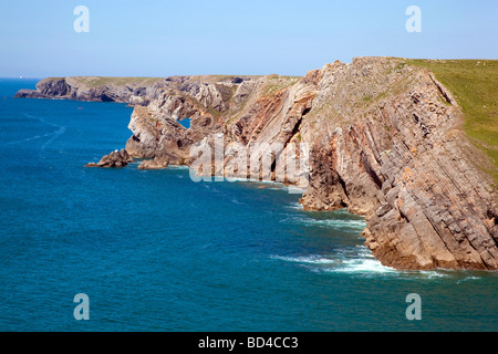 Küste in der Nähe von Elegug Stapel pembroke Stockfoto