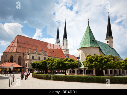 Altotting, Bayern, Deutschland - Stiftskirche Pfarrkirche und Kapelle von dem Gnadenbild Stockfoto