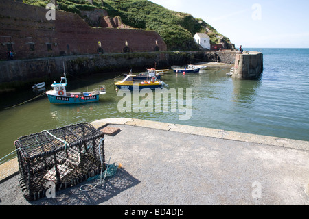 Porthgain Hafen Pembrokeshire Wales Stockfoto