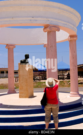 Havanna Kuba habana Büste von Ernest Hemingway Tourist, Foto in das Fischerdorf cojimar, Ernest Hemingway, der alte Mann und das Meer verwendet Stockfoto