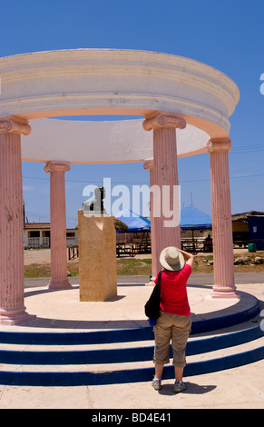 Havanna Kuba habana Büste von Ernest Hemingway Tourist, Foto in das Fischerdorf cojimar, Ernest Hemingway, der alte Mann und das Meer verwendet Stockfoto