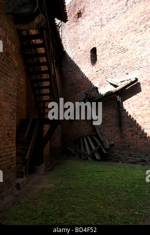 Architektur des Schlosses in Malbork (Marienburg sterben) im XIII. Jahrhundert in Preußen durch den Deutschen Orden als eine Ordensburg errichtet. Stockfoto