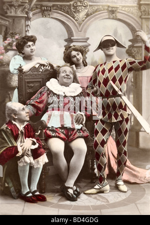 Verrückte König & Comic-Gericht Stockfoto