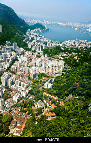 Luftbild von der weltweit berühmten Rio De Janeiro in Brasilien Stockfoto