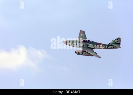 Deutsche Warbird, Messerschmitt Me 262, 2. Weltkrieg, während des Fluges Stockfoto