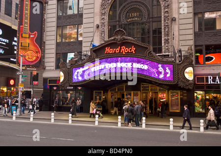 Hard Rock Cafe Bar Restaurant am Times Square in Manhattan, New York Stockfoto