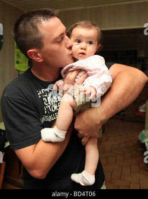 Vater und Tochter Stockfoto