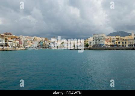 Agios Nikolaos Harbour Crete Stockfoto