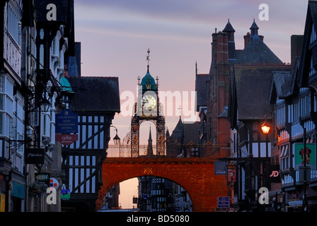 Viktorianische Eastgate Clock Chester Cheshire England UK Stockfoto