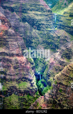 Waimea Canyon und Wasserfälle Kauai Hawaii Stockfoto