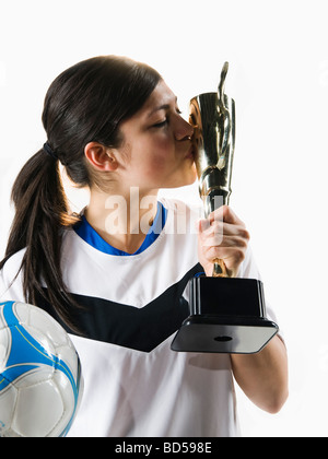 Ein Fußball-Spieler Stockfoto