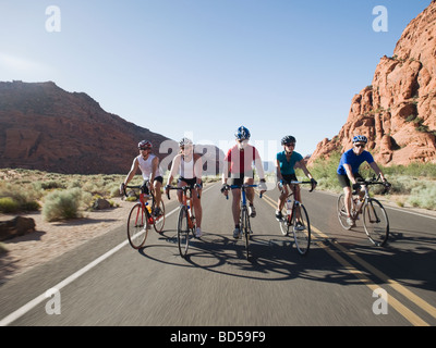 Biker auf der Straße Stockfoto