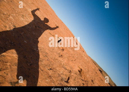 Ein Schatten auf dem Boden am Red Rock Stockfoto