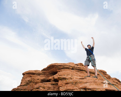 Ein Kletterer am Red Rock Stockfoto