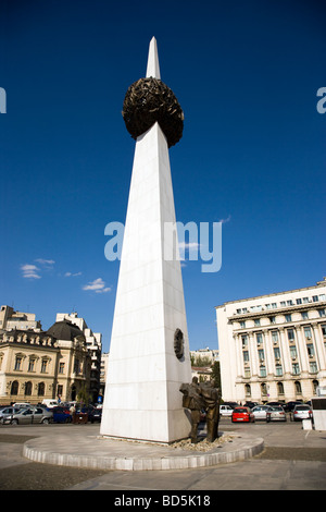 Denkmal der Wiedergeburt zum Gedenken an die Revolution von 1989, Bukarest Stockfoto