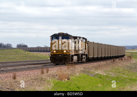 Union Pacific Einheit trainieren der Kohle nahe Lusk, Wyoming USA reisen Stockfoto