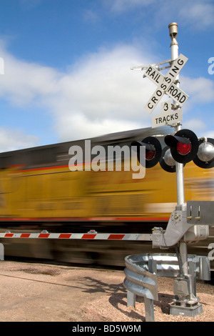 Union Pacific Einheit trainieren der Kohle nahe Lusk, Wyoming USA reisen Stockfoto