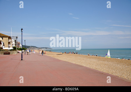 Strand und Promenade, Hythe, Kent, England, Vereinigtes Königreich Stockfoto