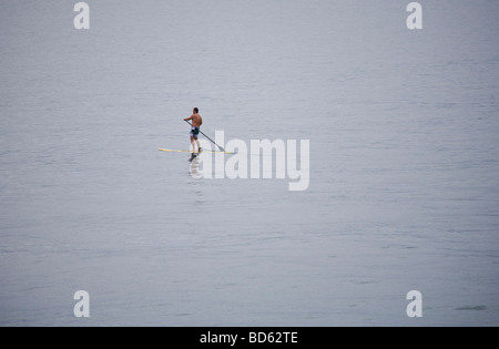 Paddling in Hermosa Beach Stockfoto