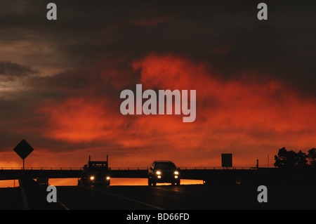 18-Wheeler Big Rig Truck Stockfoto