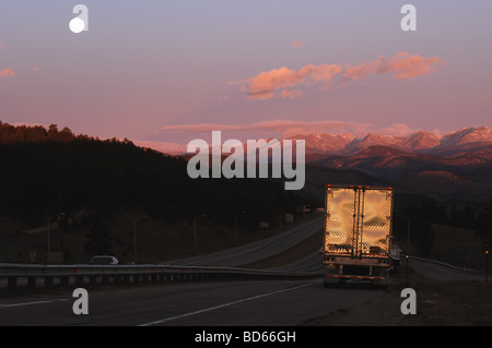 18-Wheeler Big Rig Truck Stockfoto