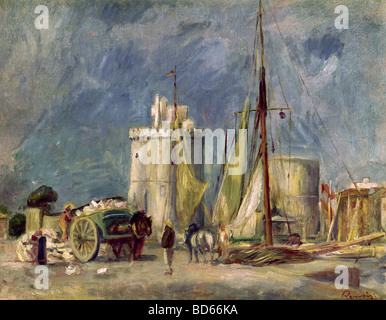 bildenden Künste, Renoir, Auguste (1841-1919), "Hafen von La Rochelle", Lefevre Gallery, London, Impressionismus, Landschaft, Frankreich