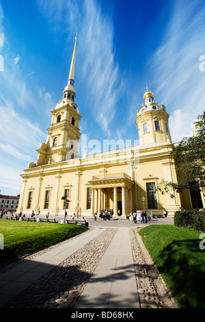 Die Peter und Paul Kathedrale in der Peter- und Paul-Festung in St. Petersburg, Russland. Stockfoto