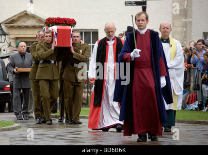 Die Beerdigung von Harry Patch, im Alter von 111, war der letzte Überlebende Soldaten in den Schützengräben an der Westfront im 1. Weltkrieg gekämpft Stockfoto