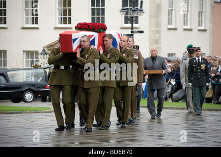 Die Beerdigung von Harry Patch, im Alter von 111, war der letzte Überlebende Soldaten in den Schützengräben an der Westfront im 1. Weltkrieg gekämpft Stockfoto