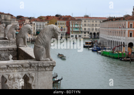 Blick von Ca d ' Oro über den Canal Grande. Venedig, Italien. Stockfoto