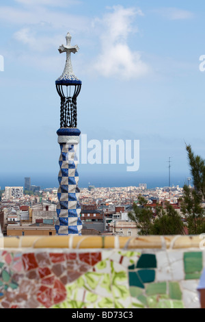 Parc Güell, Barcelona, Katalonien, Spanien, Europa Stockfoto