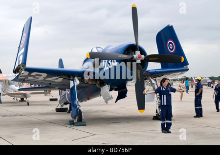 Thailand-Flugschau in Don Muang Flughafen Grumman F8F Bearcat Stockfoto