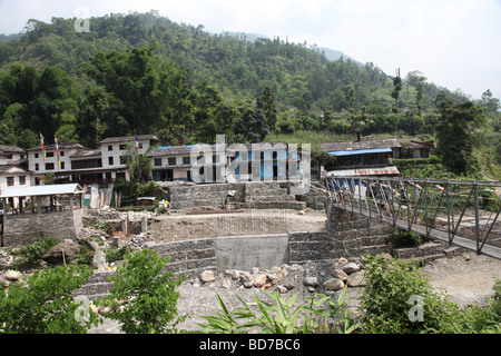 Nepal, Annapurna trek, Himalaya, Birethanti Stockfoto