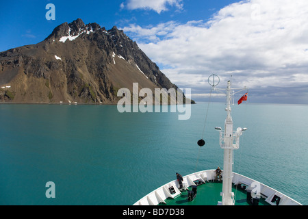 Akademik Sergey Vavilov Antarktis Kreuzfahrtschiff verlassen Grytviken Südgeorgien Antarktis Stockfoto