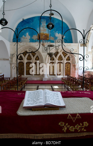 Innenraum von Jochanan ben Zakai Synagoge in der 'vier sephardischen Synagogen "Komplex im Jüdischen Viertel der Altstadt Ost Jerusalem Israel Stockfoto