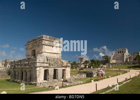 Ruinen von Tulum, Tempel der Fresken (Bilder), Tulum, Quintana Roo, Mexiko Stockfoto