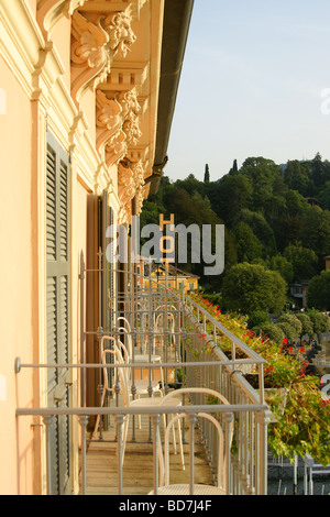 Balkone von Hotel Metropole, Bellagio, Comer See, Italien Stockfoto