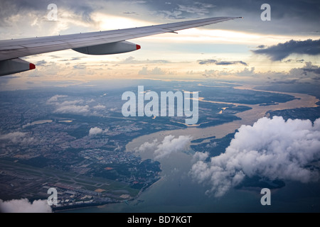 Flug über Süd-Ost-Asien Stockfoto