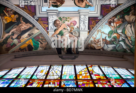 Englischer Märtyrer katholischen Kirche, die einzige vollständige Reproduktion der Sixtinischen Kapelle Decke überall auf der Welt beheimatet. Stockfoto