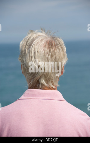 Rückseite des senior Männerkopf Stockfoto