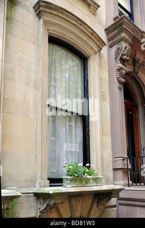 Flower Box Brooklyn Heights Brownstone Brooklyn NY USA Stockfoto