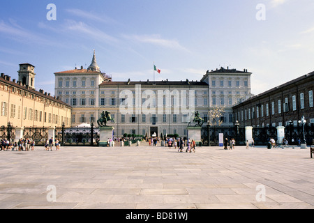 Piazza Castello Turin Italien Stockfoto
